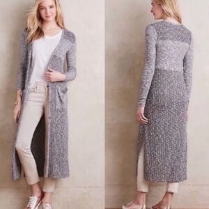 NWT ANTHROPOLOGIE X SATURDAY SUNDAY L Semana gray heather knit duster cardigan